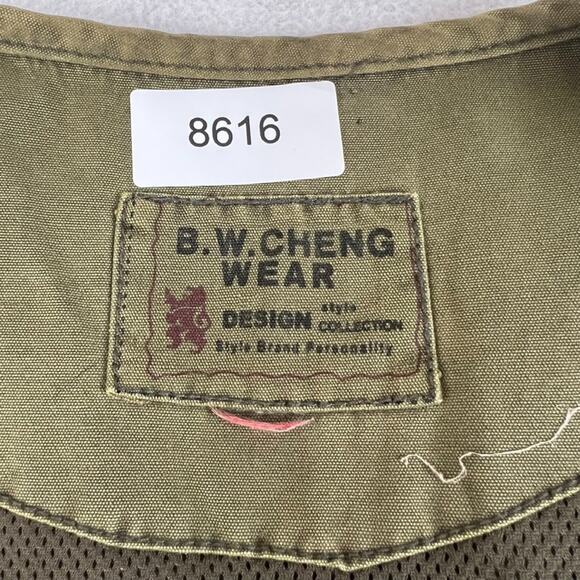 Vtg B.W.Cheng Wear Cargo Vest M/L Utility Multi Pocket Outdoor Fishing Hiking - Picture 6 of 11